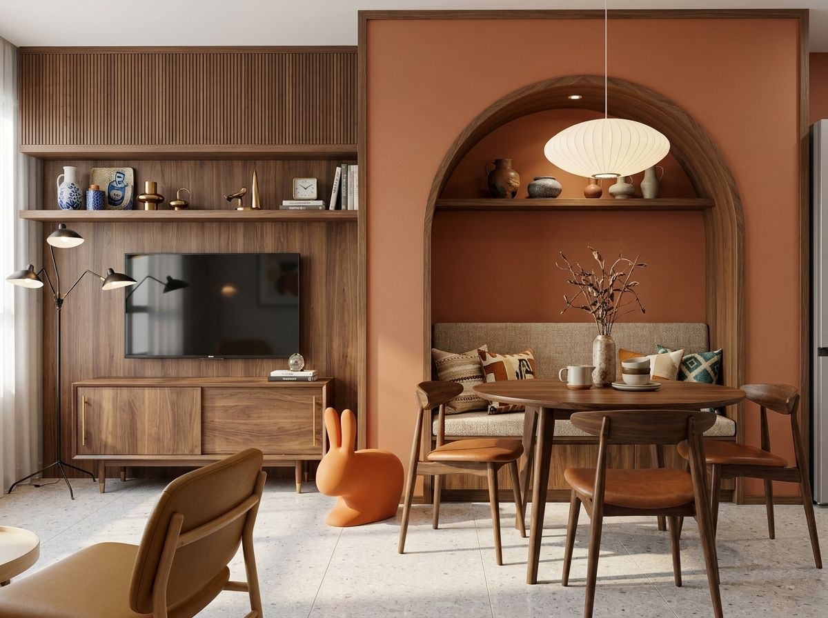 Mid Century Modern interior design — example 4 by Mr Cow Studio Singapore