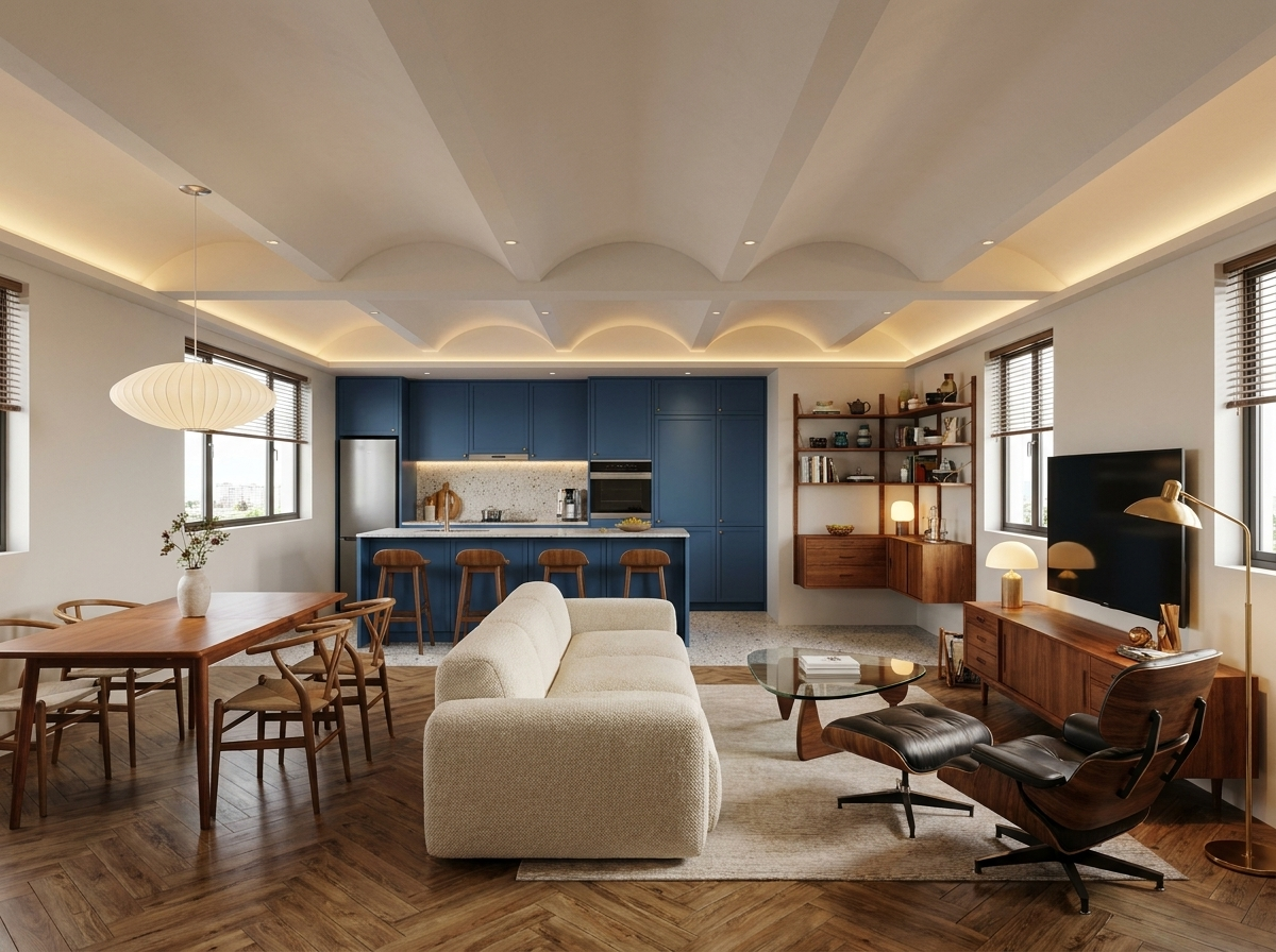 Mid Century Modern interior design — example 6 by Mr Cow Studio Singapore