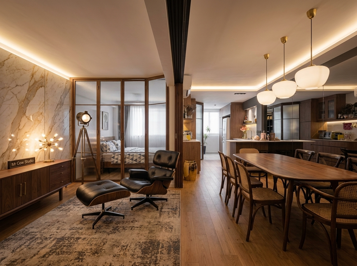 Mid Century Modern interior design — example 9 by Mr Cow Studio Singapore