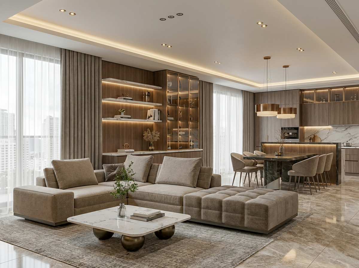 Modern Classic interior design — example 6 by Mr Cow Studio Singapore