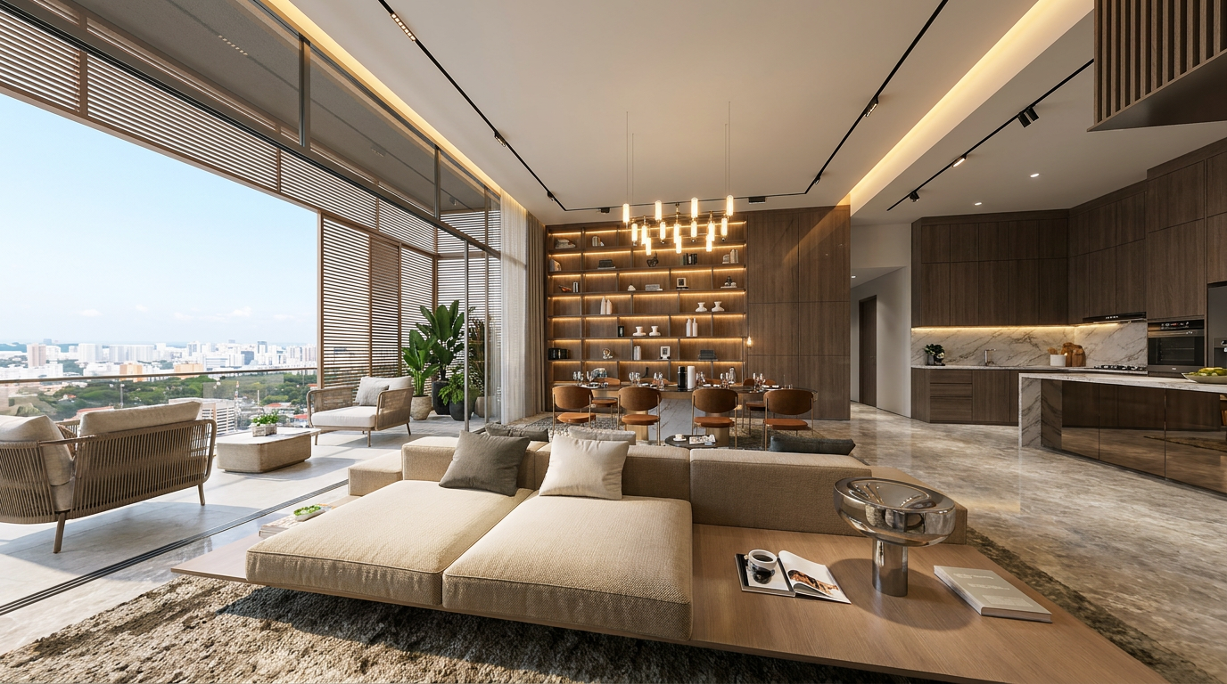 Modern Classic interior design — example 7 by Mr Cow Studio Singapore